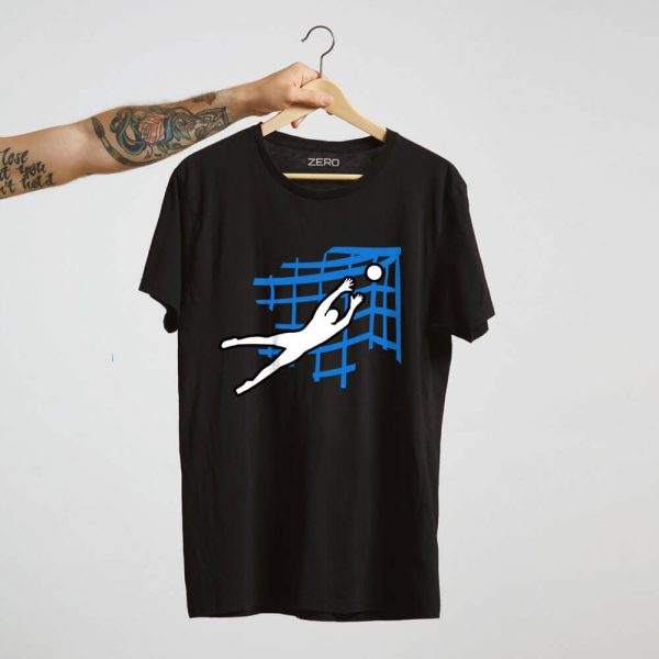 T-shirt bramkarski z nadrukiem HIGH DIVING SAVE